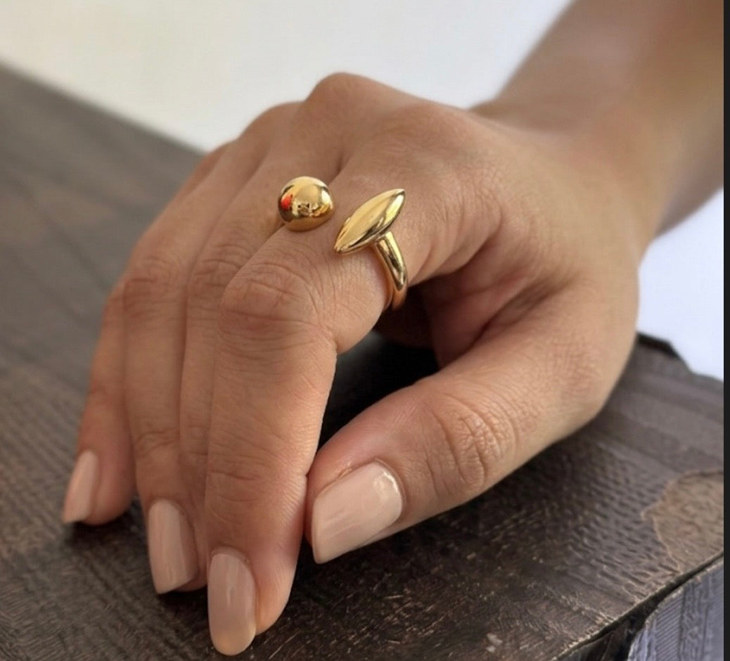 Dual Orb Statement Ring