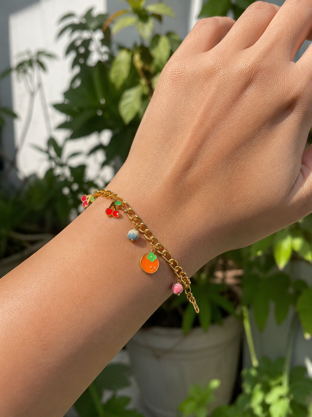 Summer Fruit Charm Bracelet