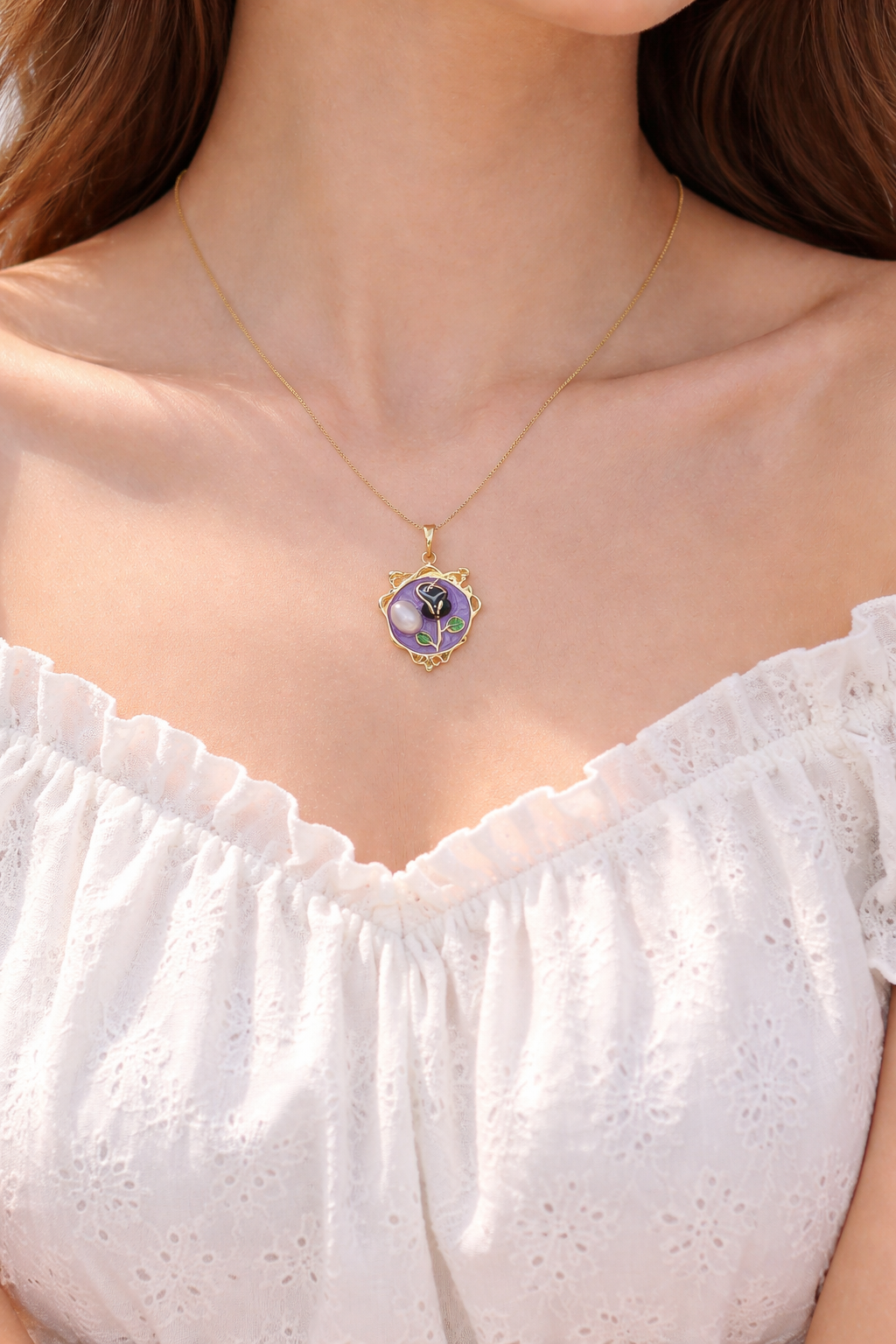 The Enchanted Lilac Garden Pendant
