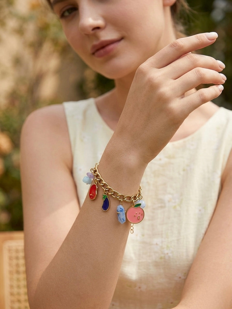 Tropical Charm Link Bracelet