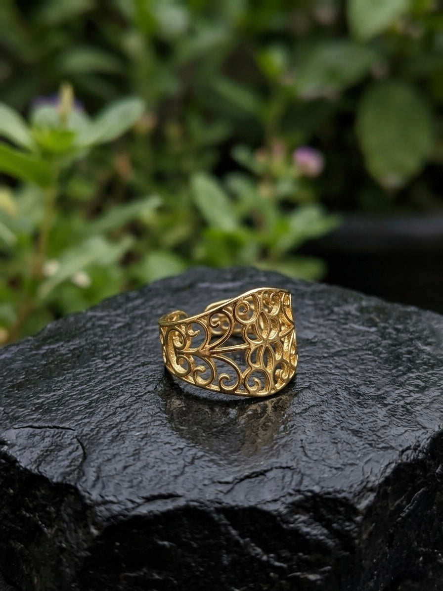 The Filigree Bloom Statement Ring
