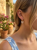 Crystal Bow Drop Hoops