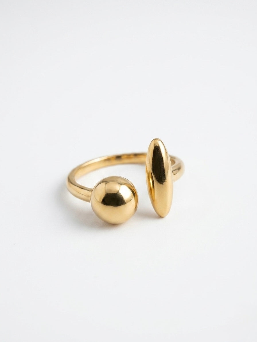 Dual Orb Statement Ring