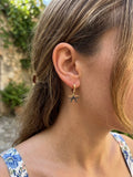 Golden Bow Charm Hoops