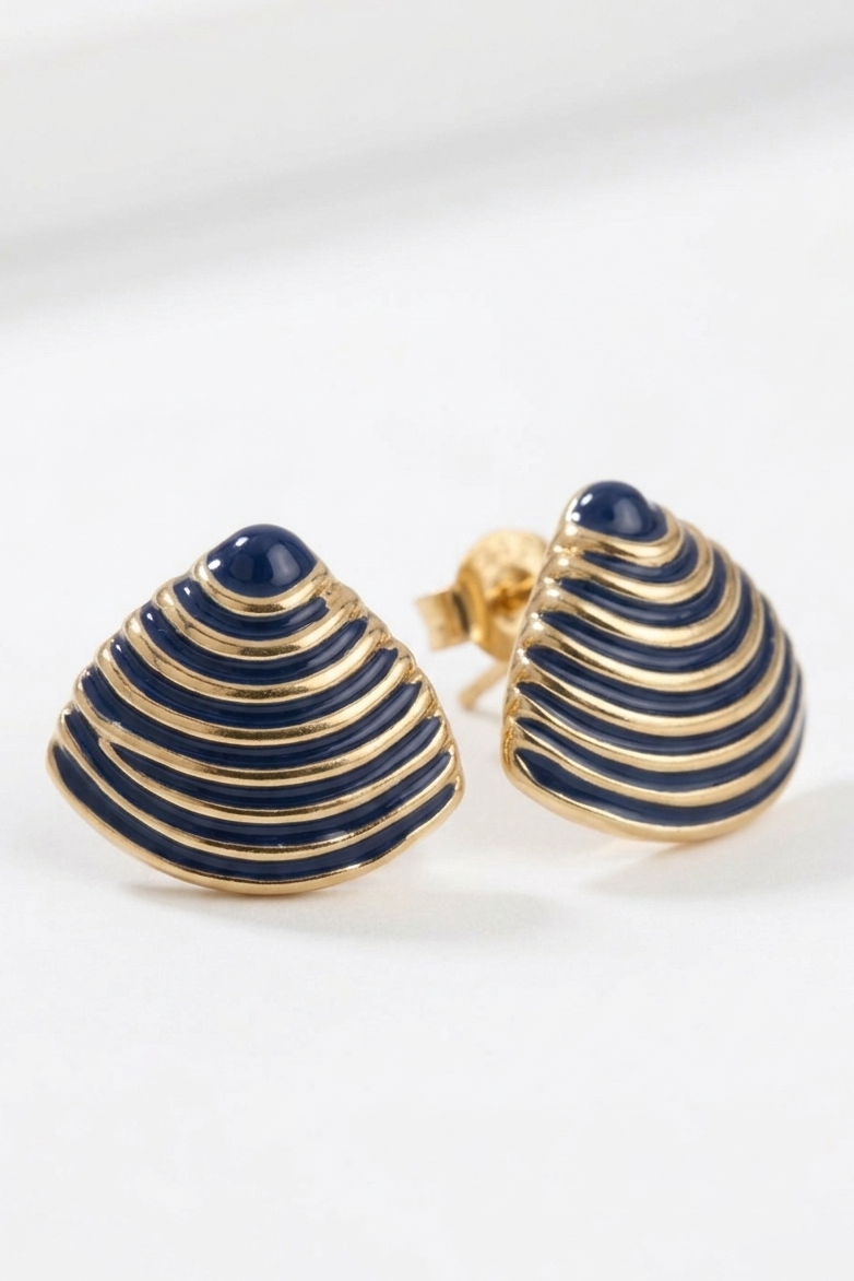 Midnight Ripple Statement Earrings