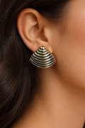 Midnight Ripple Statement Earrings