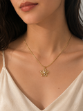 Golden Bloom Pendant Necklace
