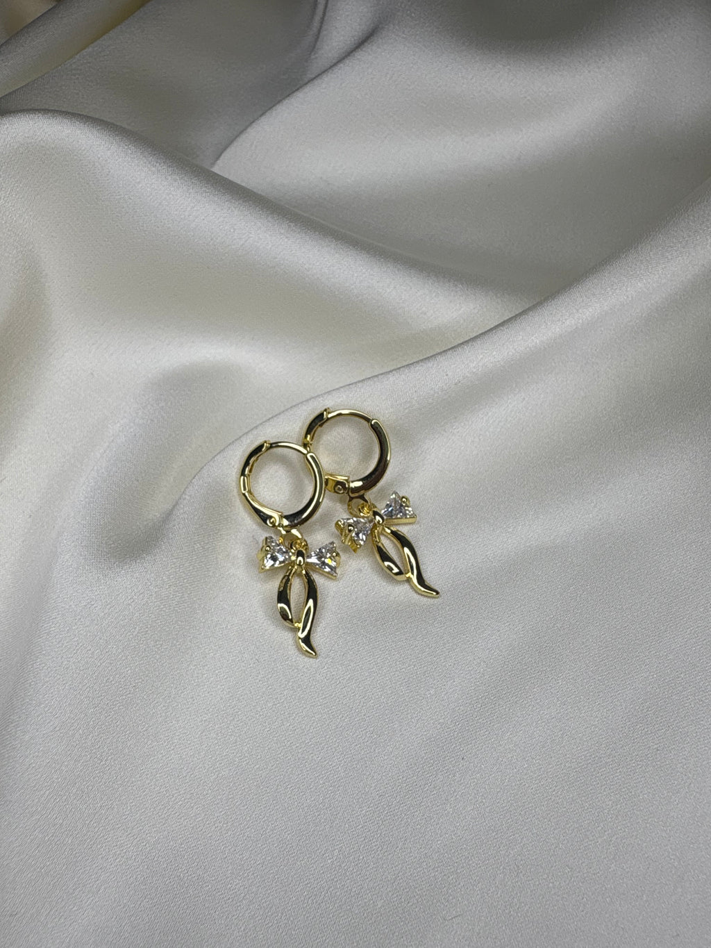 Golden Bloom Drop Hoops