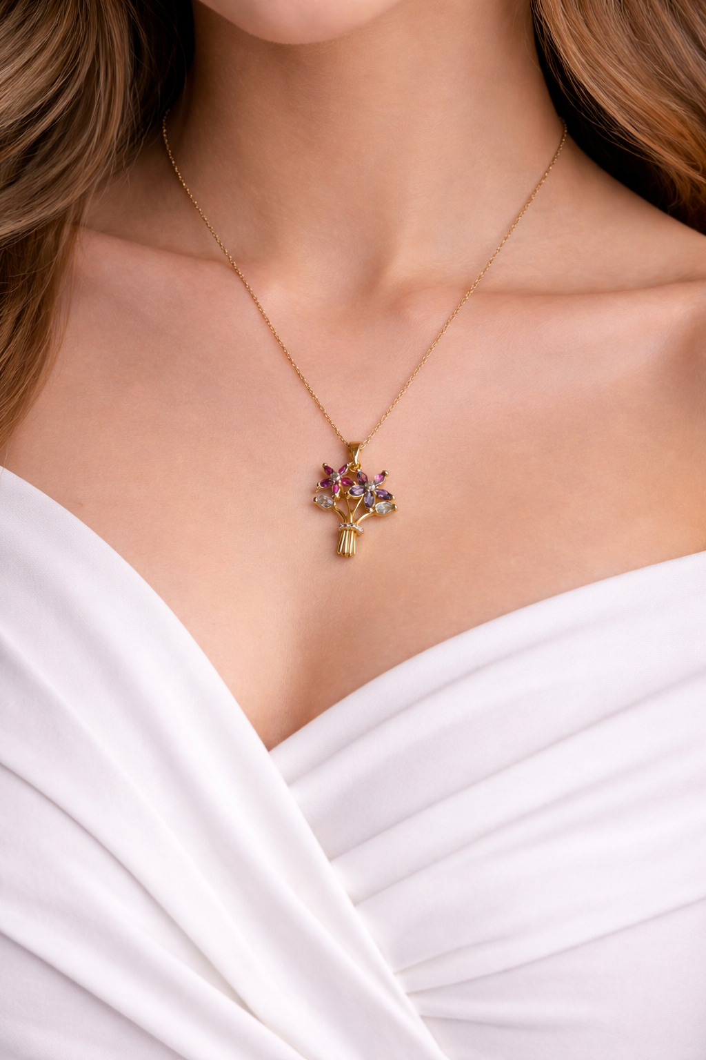 Enchanted Garden Bouquet Necklace