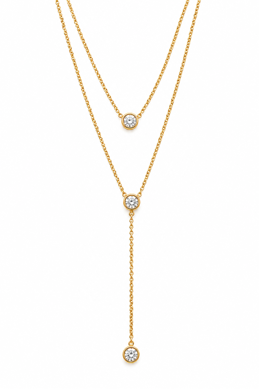 Celeste Double-Layer Lariat Necklace