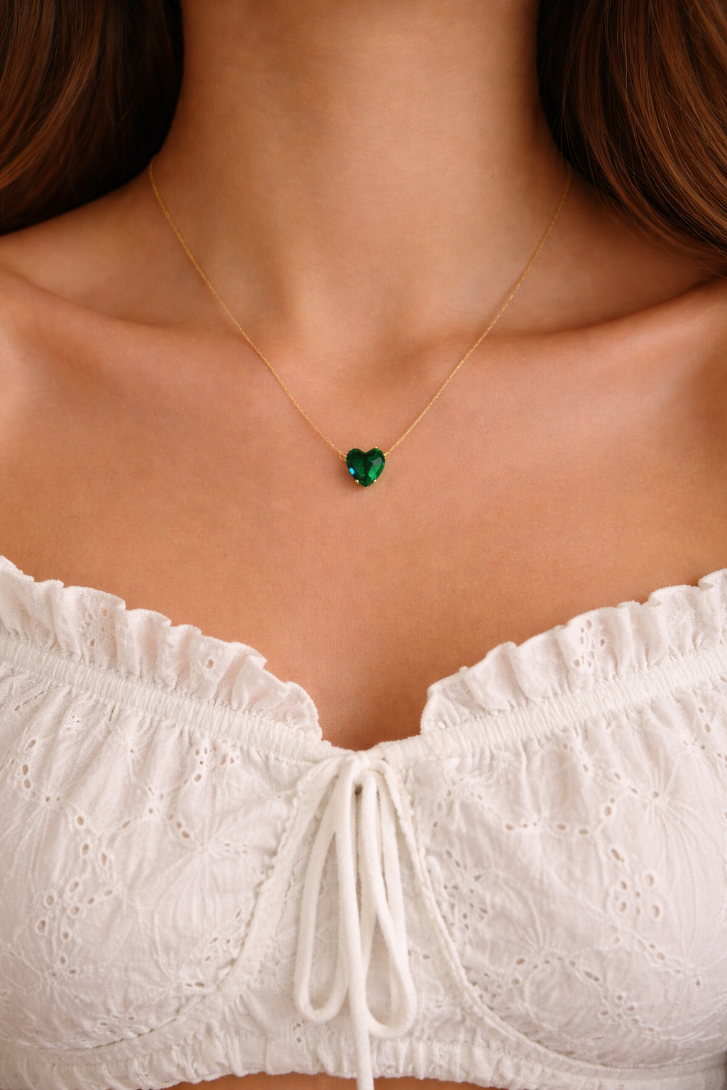 Emerald Heart Glow Necklace
