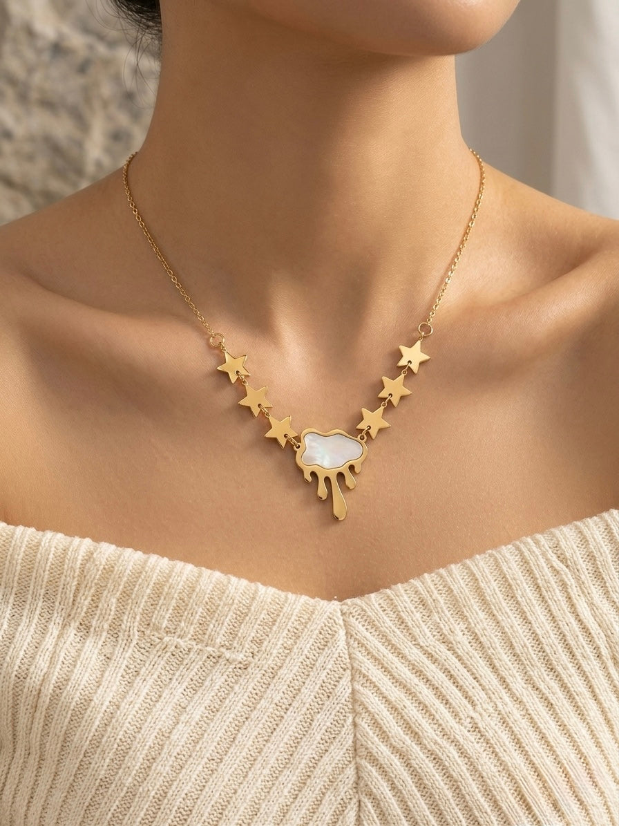 Stellar Drift Melting Cloud Necklace