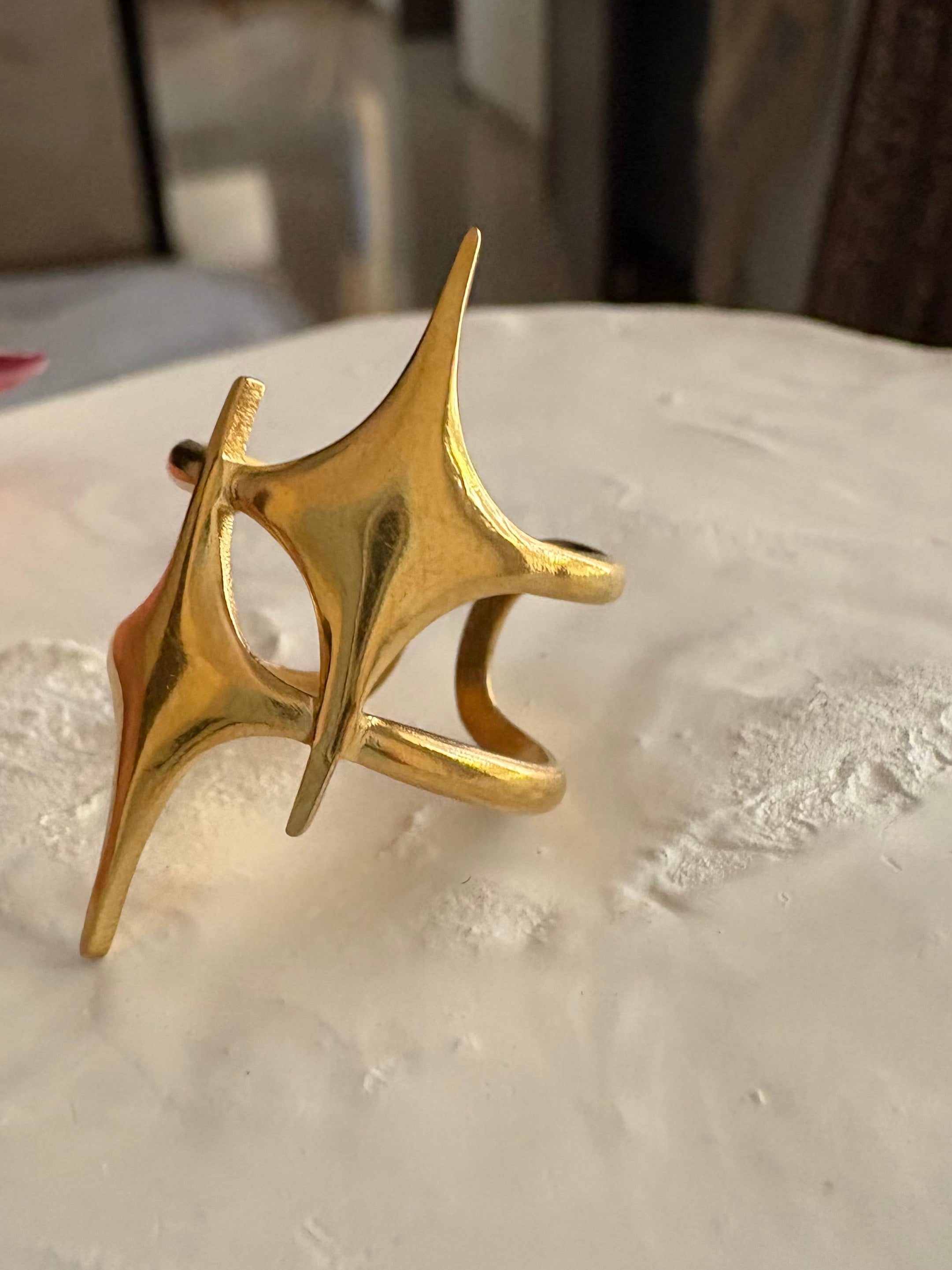 Celestial Twin-Star Statement Ring
