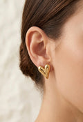Amour Inflated Heart Studs
