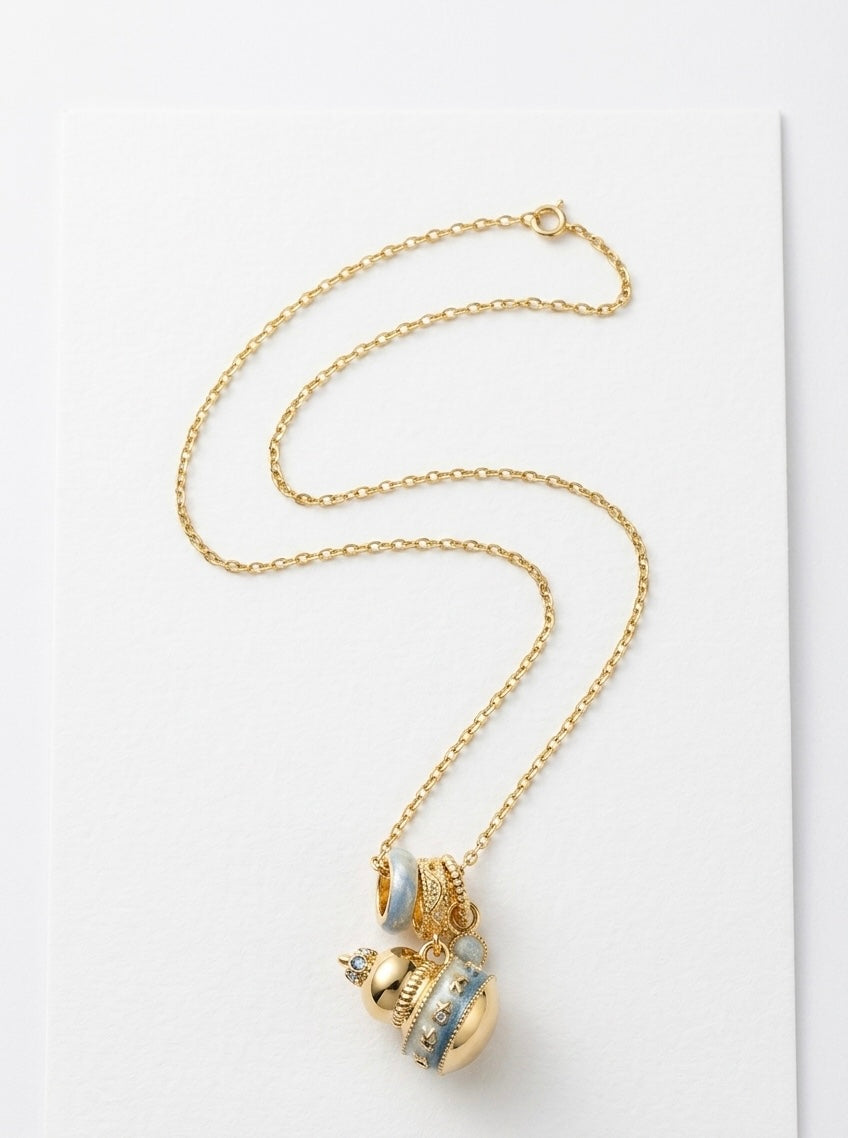 Cerulean Charm Keepsake Necklace