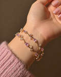 Pink Crystal Tulip Bracelet