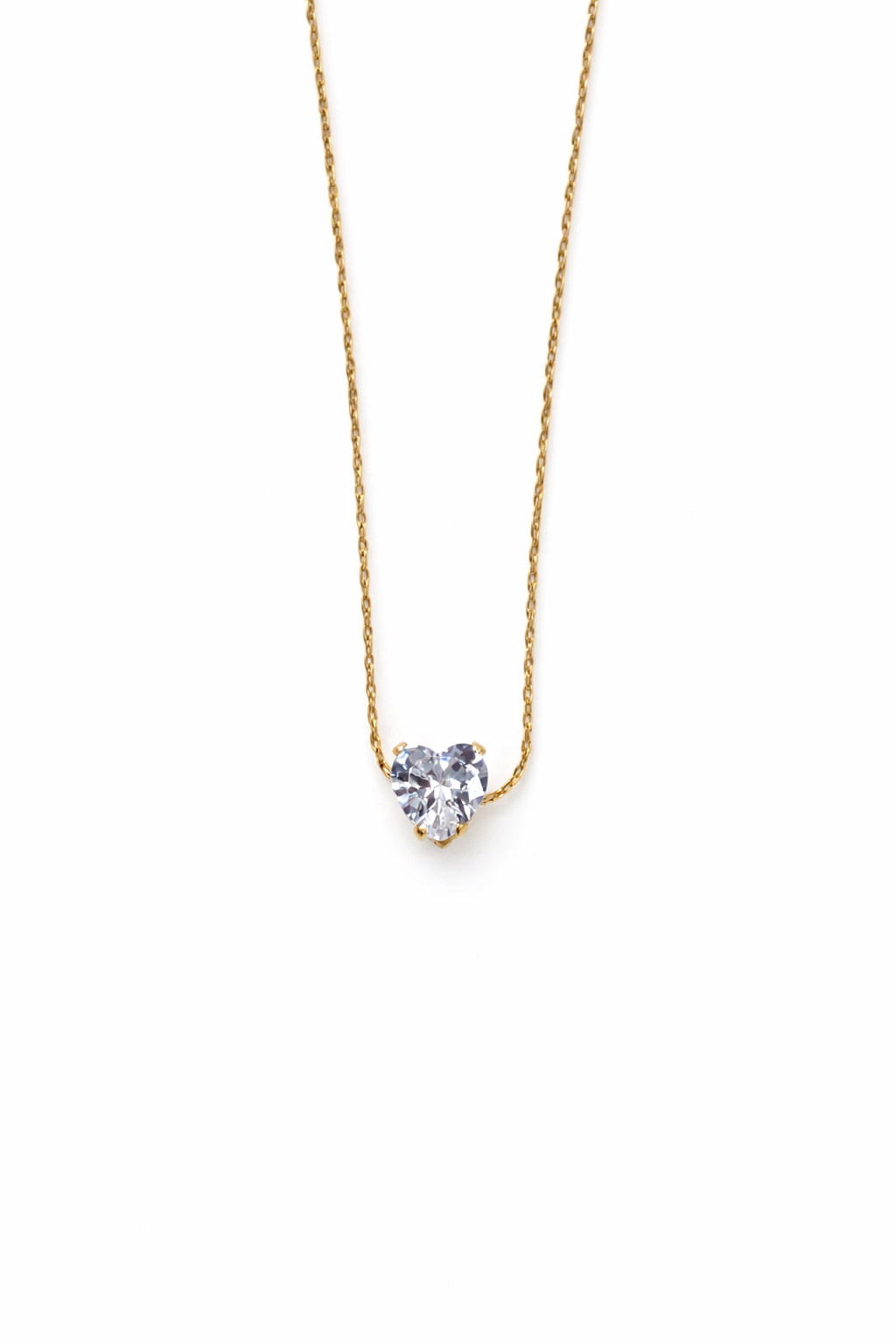Crystal Heart Charm Necklace