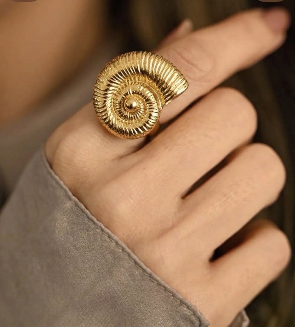 Spiral Nautilus Statement Ring