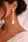 Graduated Pearl Teardrop Earrings