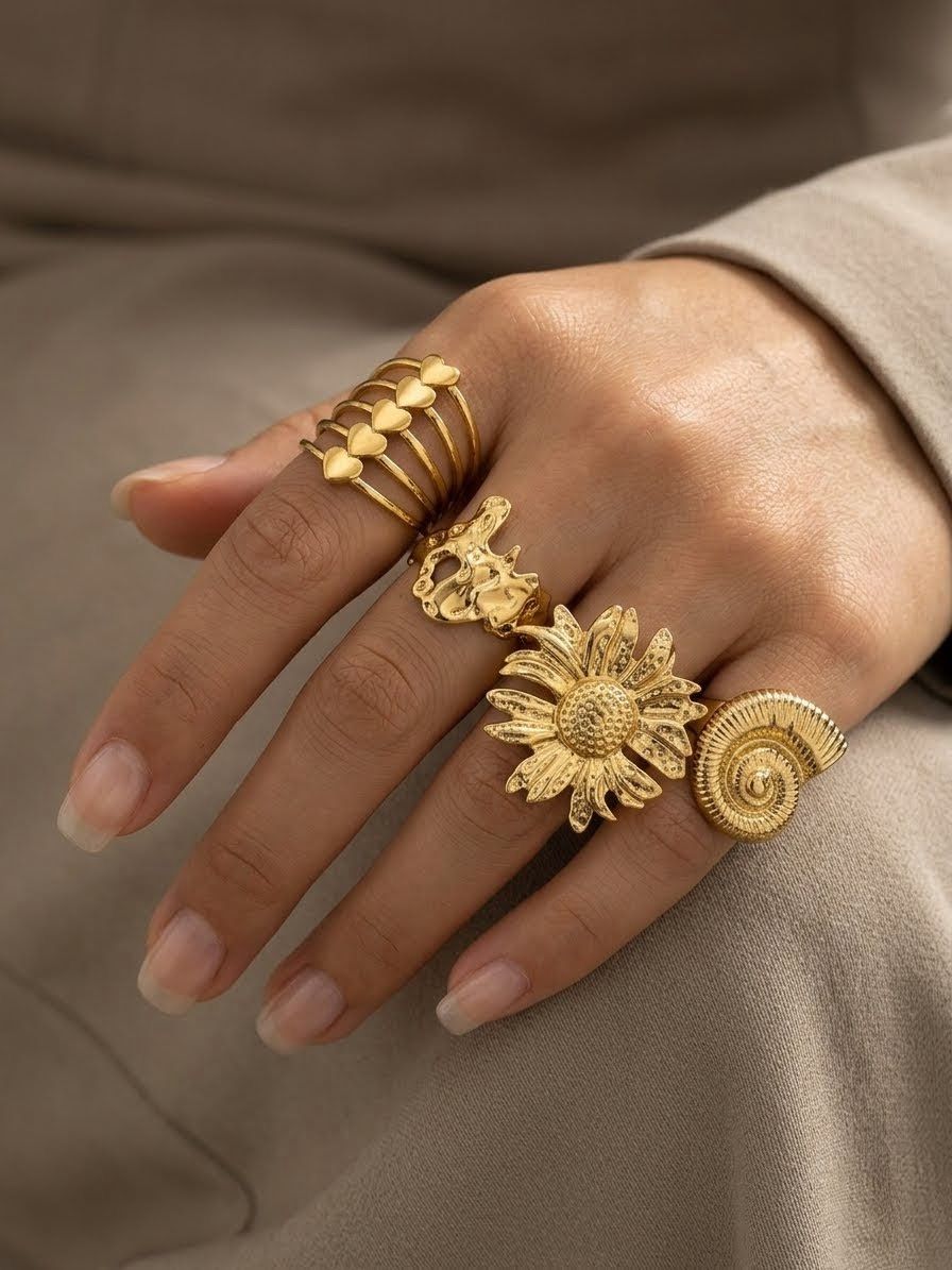 Spiral Nautilus Statement Ring