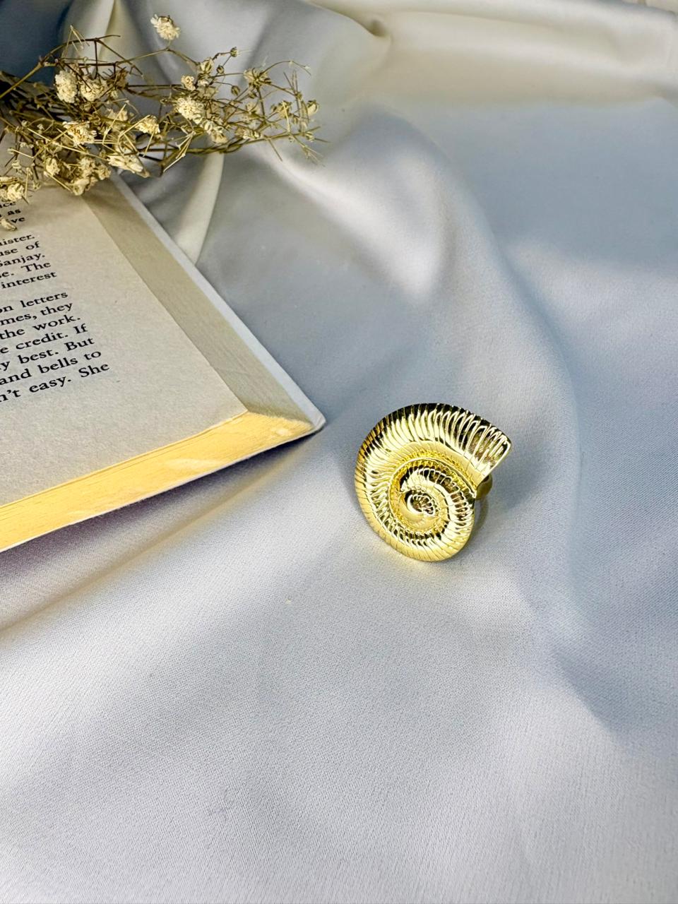 Spiral Nautilus Statement Ring