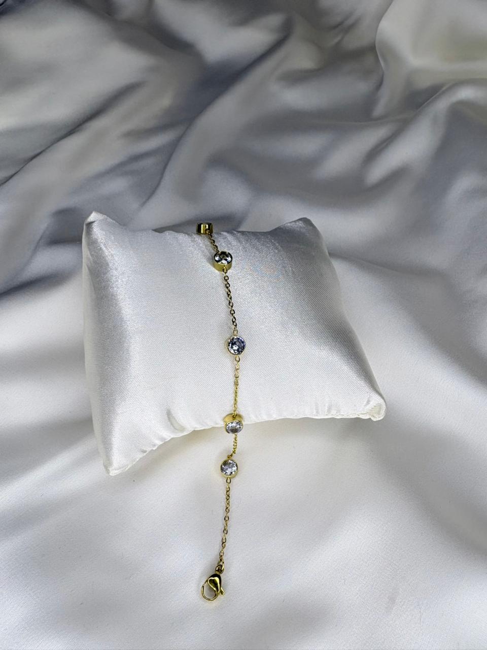 Celestial Bezel Station Bracelet