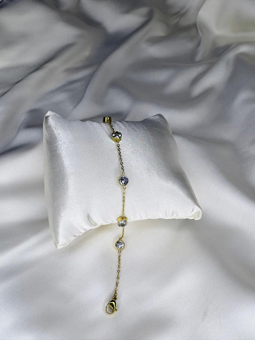 Celestial Bezel Station Bracelet